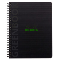 RHODIA Collegeblock GREENBOOK, DIN A5+, kariert, schwarz