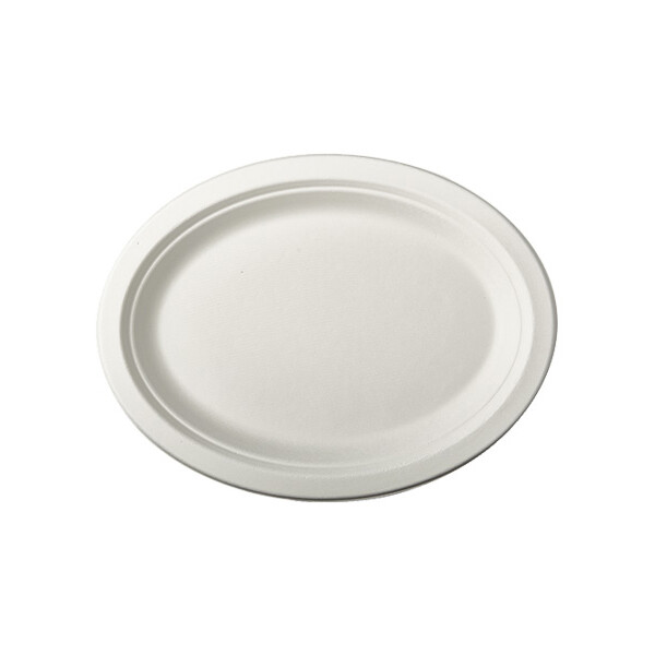 PAPSTAR Zuckerrohr-Teller "pure", oval, 260 x 200 mm, 50er