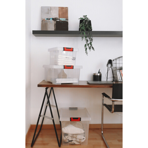 EDA Aufbewahrungsbox CLiPSTOCK, 75 Liter, PP, mit Rollen