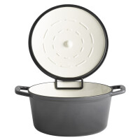 APS Kochtopf mit Deckel 5STARS, 4,0 Liter, anthrazit