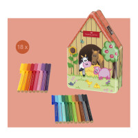 FABER-CASTELL Fasermaler CONNECTOR PEN, 18er Bauernhof