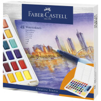 FABER-CASTELL Aquarellfarbe in Näpfchen, 12er Etui