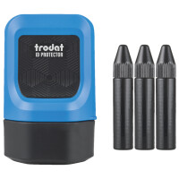 trodat Datenschutz-Rollstempel ID Protector-Set, blau