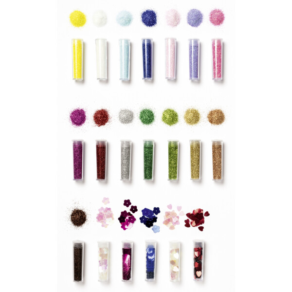 folia BIO Glitter- & Pailletten-Set, Rainbow L
