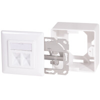 LogiLink Anschlussdose Kat.6A, 2x RJ45, weiß,...