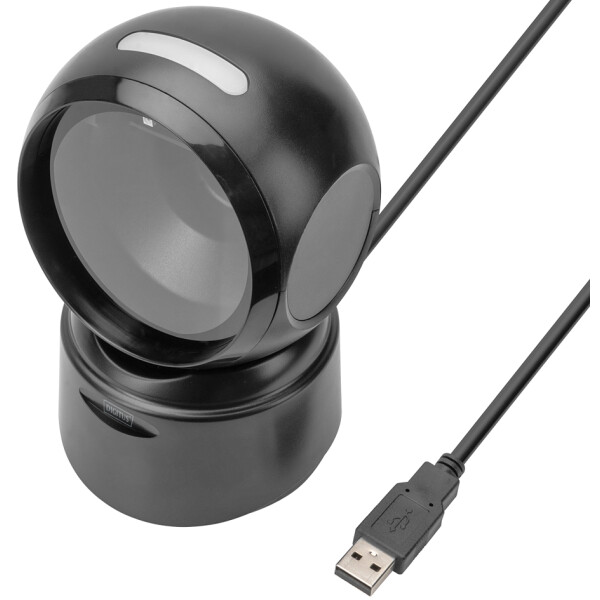 DIGITUS 1D 2D Desktop USB-Barcode Scanner, schwarz