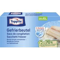 TOPPITS Gefrierbeutel, 45 x 6 Liter, 290 x 410 mm