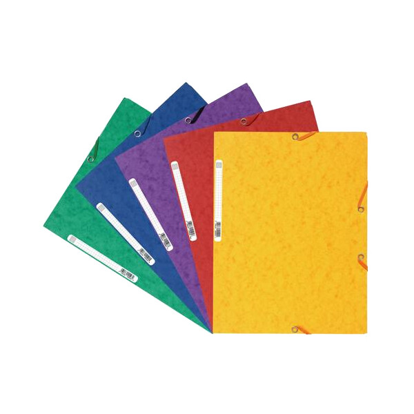 EXACOMPTA Eckspannermappe, DIN A4, Karton, farbig sortiert