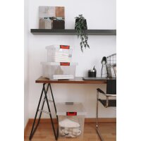 EDA Aufbewahrungsbox CLiPSTOCK, 75 Liter, PP, transparent