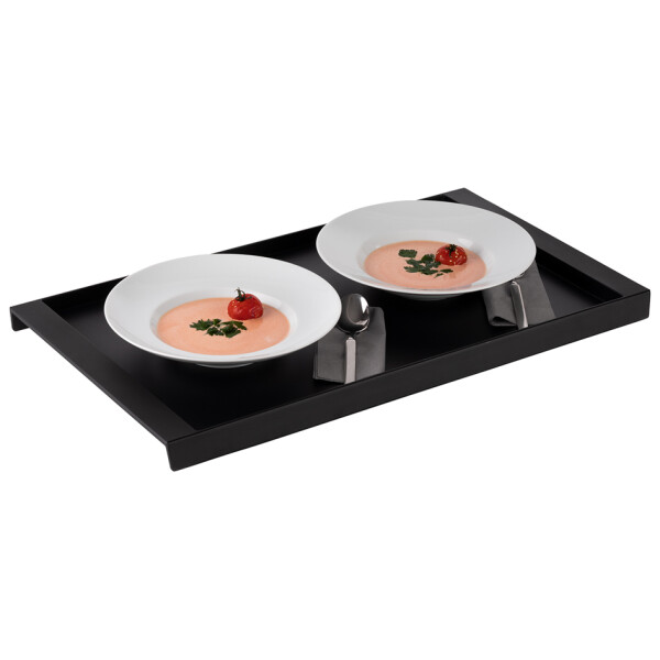 APS Tablett, Melamin, (B)670 x (H)380 mm, schwarz