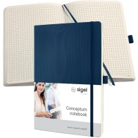 sigel Notizbuch Conceptum, DIN A4, kariert, blau