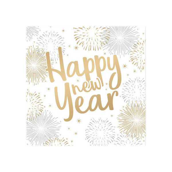 PAPSTAR Silvester-Motivservietten "Happy New Year"