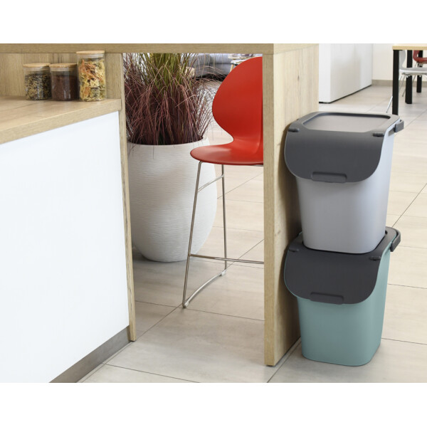 EDA Sortierbehälter TriHome, 40 Liter, grün anthrazit