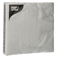 PAPSTAR Weihnachts-Serviette, 330 x 330 mm, silber