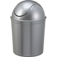 plast team Schwingdeckel-Abfalleimer, 5 Liter, weiß