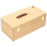 kangaro Künstler-Utensilienbox, 2 Etagen, Buchenholz