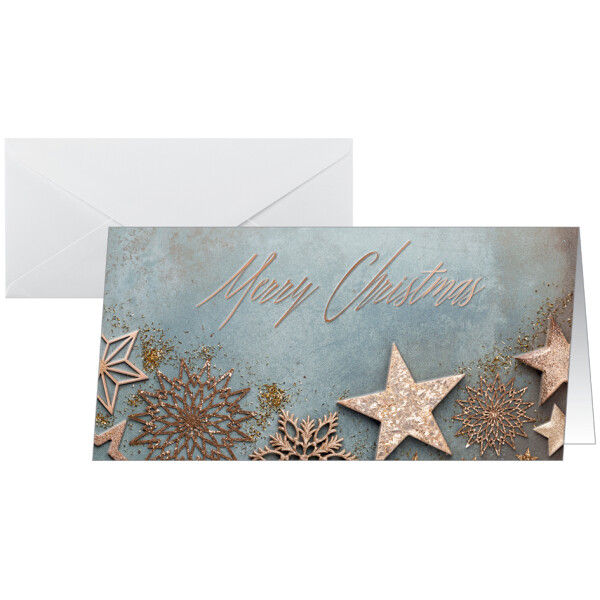 sigel Weihnachtskarte "Glamorous Christmas", DIN lang