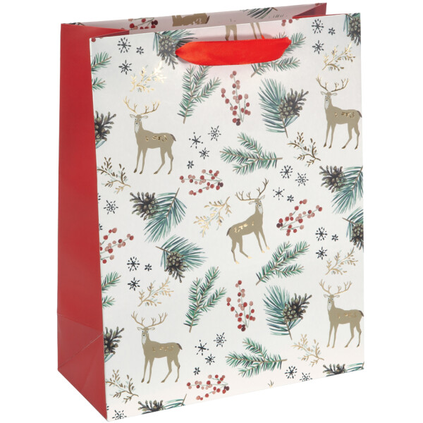 sigel Weihnachts-Geschenktüte "Christmas Motifs Watercolor"