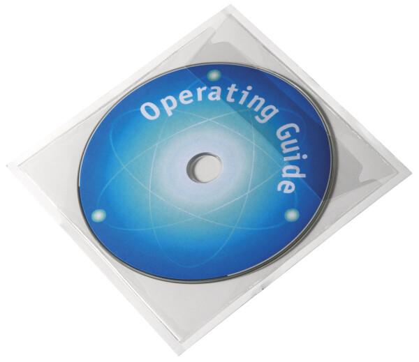 DURABLE Selbstklebetaschen POCKETFIX CD DVD, transparent