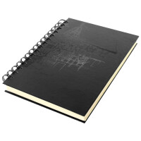 kangaro Spiral-Skizzenbuch Design, DIN A5, 80 Blatt, schwarz