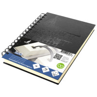 kangaro Spiral-Skizzenbuch Design, DIN A5, 80 Blatt, schwarz