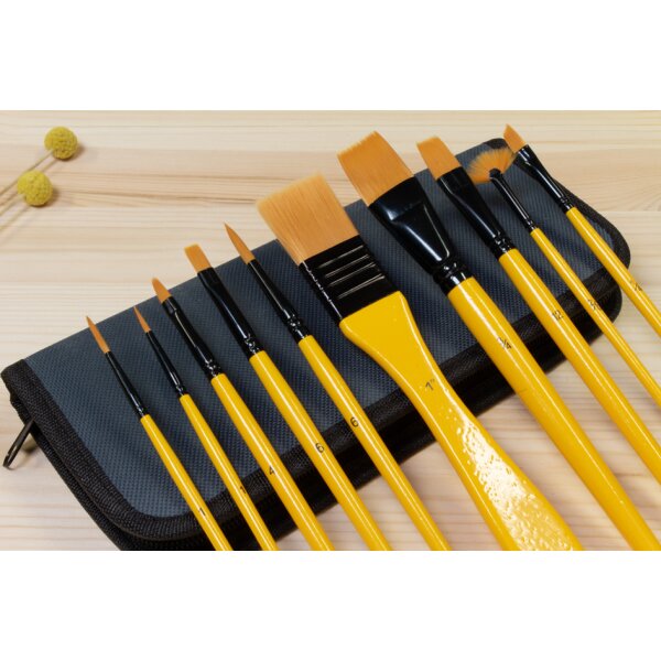 kangaro Acryl-Pinsel-Set, 10-teilig, im Etui