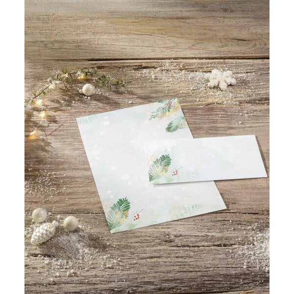 sigel Weihnachts-Motiv-Papier "Christmas Forest Watercolor"