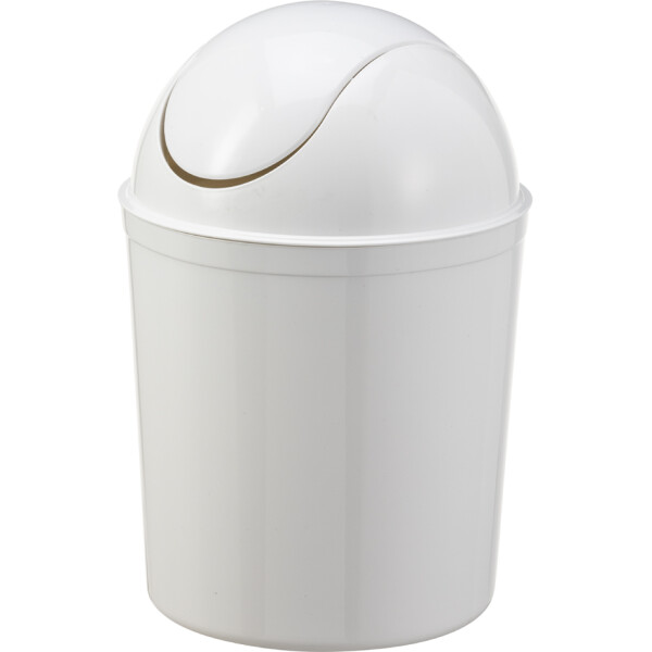 plast team Schwingdeckel-Abfalleimer, 5 Liter, silber