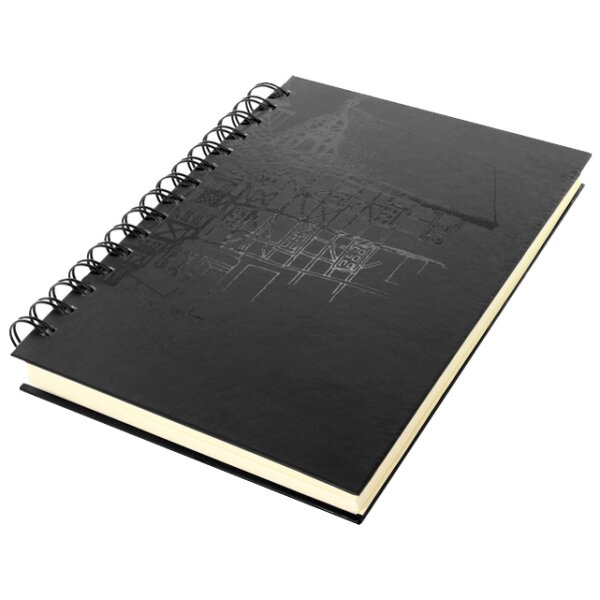 kangaro Spiral-Skizzenbuch Design, DIN A4, 80 Blatt, schwarz