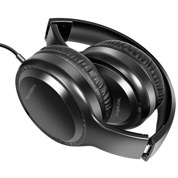 LogiLink Stereo Headset, mit Mikrofon, schwarz