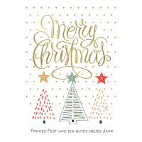 CACTUS Weihnachtskarte "Geschenke Pastell"