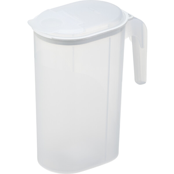 plast team Saftkrug, 1,5 Liter, transparent weiß