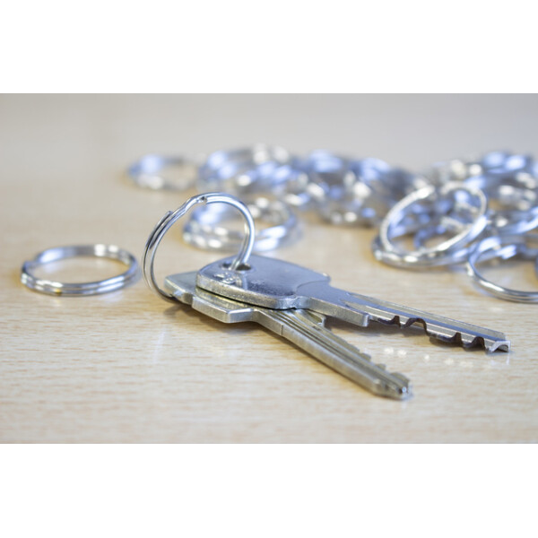 kangaro Schl&uuml;sselringe, Metall, Durchmesser: 32 mm, silber