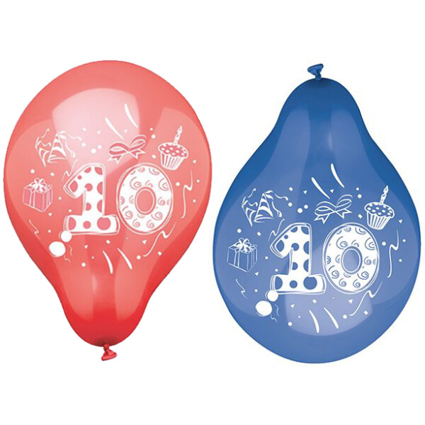 PAPSTAR Zahlenluftballons "8", rund, farbig sortiert
