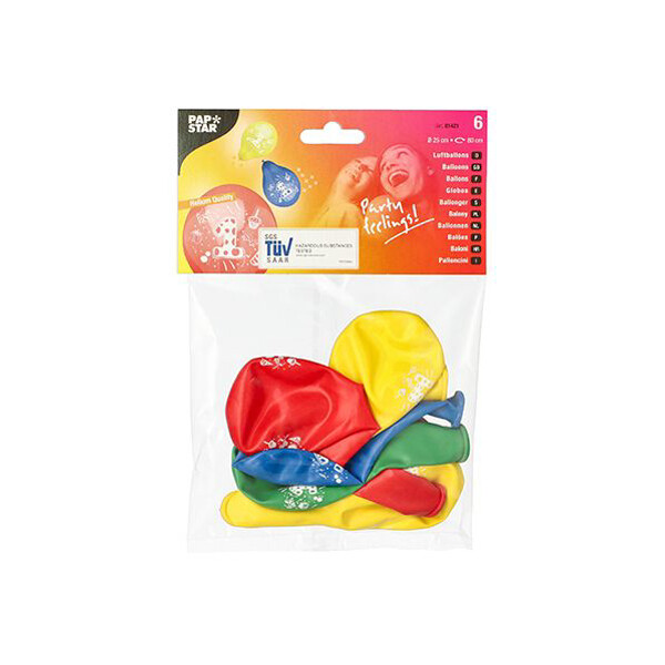 PAPSTAR Zahlenluftballons "1", rund, farbig sortiert