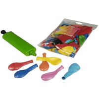 PAPSTAR Luftballons inkl. Pumpe, farbig sortiert