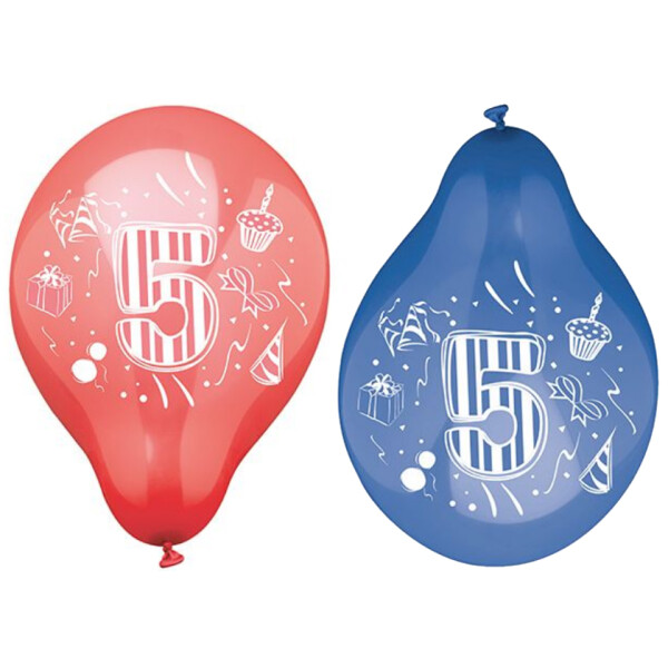PAPSTAR Zahlenluftballons "3", rund, farbig sortiert
