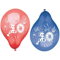 PAPSTAR Zahlenluftballons "3", rund, farbig sortiert