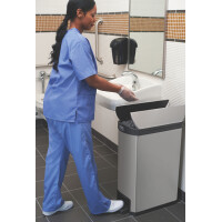 Rubbermaid Tret-Abfalleimer Slim Jim, 50 Liter, schwarz