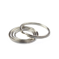 kangaro Schlüsselringe, Metall, Durchmesser: 30 mm, silber