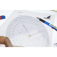 kangaro Kurswinkelmesser, Durchmesser: 126 mm, transparent