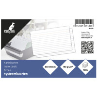 kangaro Karteikarten, 235 x 170 mm, liniert, weiß