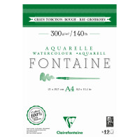 Clairefontaine Aquarellblock FONTAINE, rau, DIN A4