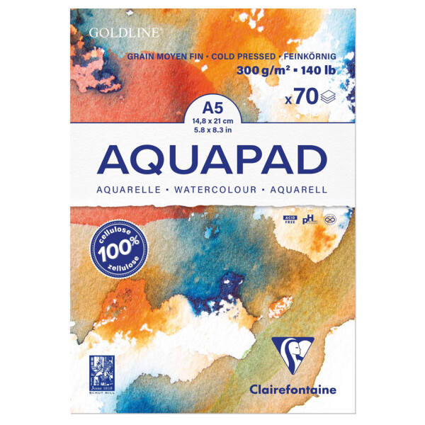 Clairefontaine Aquarellblock AQUAPAD, DIN A3, 300 g qm