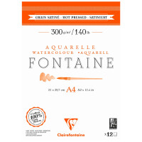 Clairefontaine Aquarellblock FONTAINE, satiniert, DIN A3