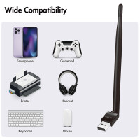 LogiLink USB - Bluetooth 5.3 Adapter mit Antenne, schwarz