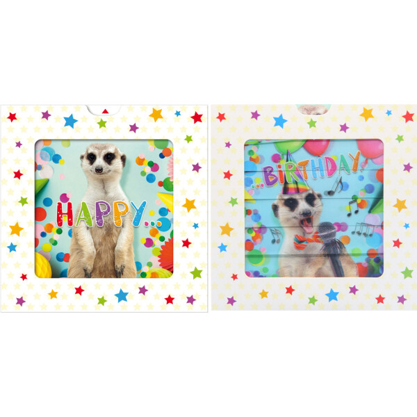SUSY CARD 3D-Geburtstagskarte Sliding card "Luftballons"
