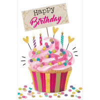 SUSY CARD Geburtstagskarte Confetti "Blüte"