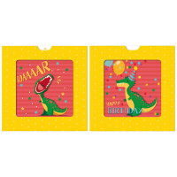 SUSY CARD 3D-Geburtstagskarte Sliding card "Dino"