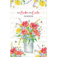 SUSY CARD Geburtstagskarte Wish and Bloom...